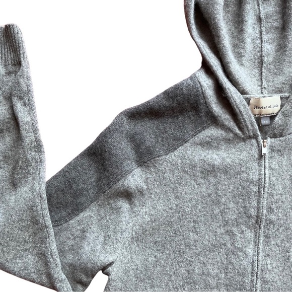 Grey cashmere hoodie - Picture 4 of 7